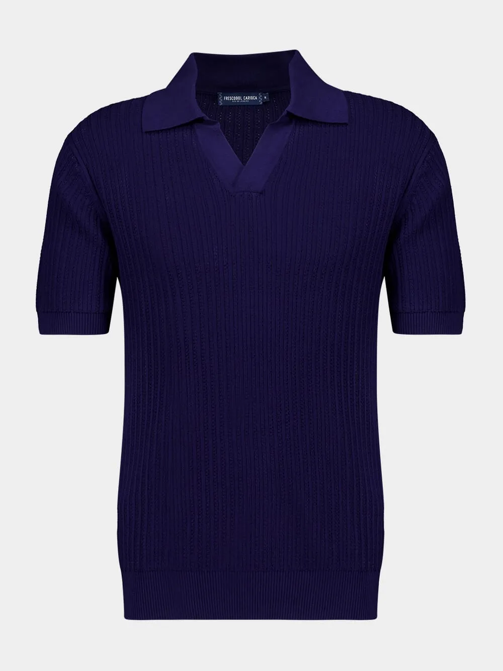 Dusk Chain Stitch Knit Polo sold by Fashion Clinic