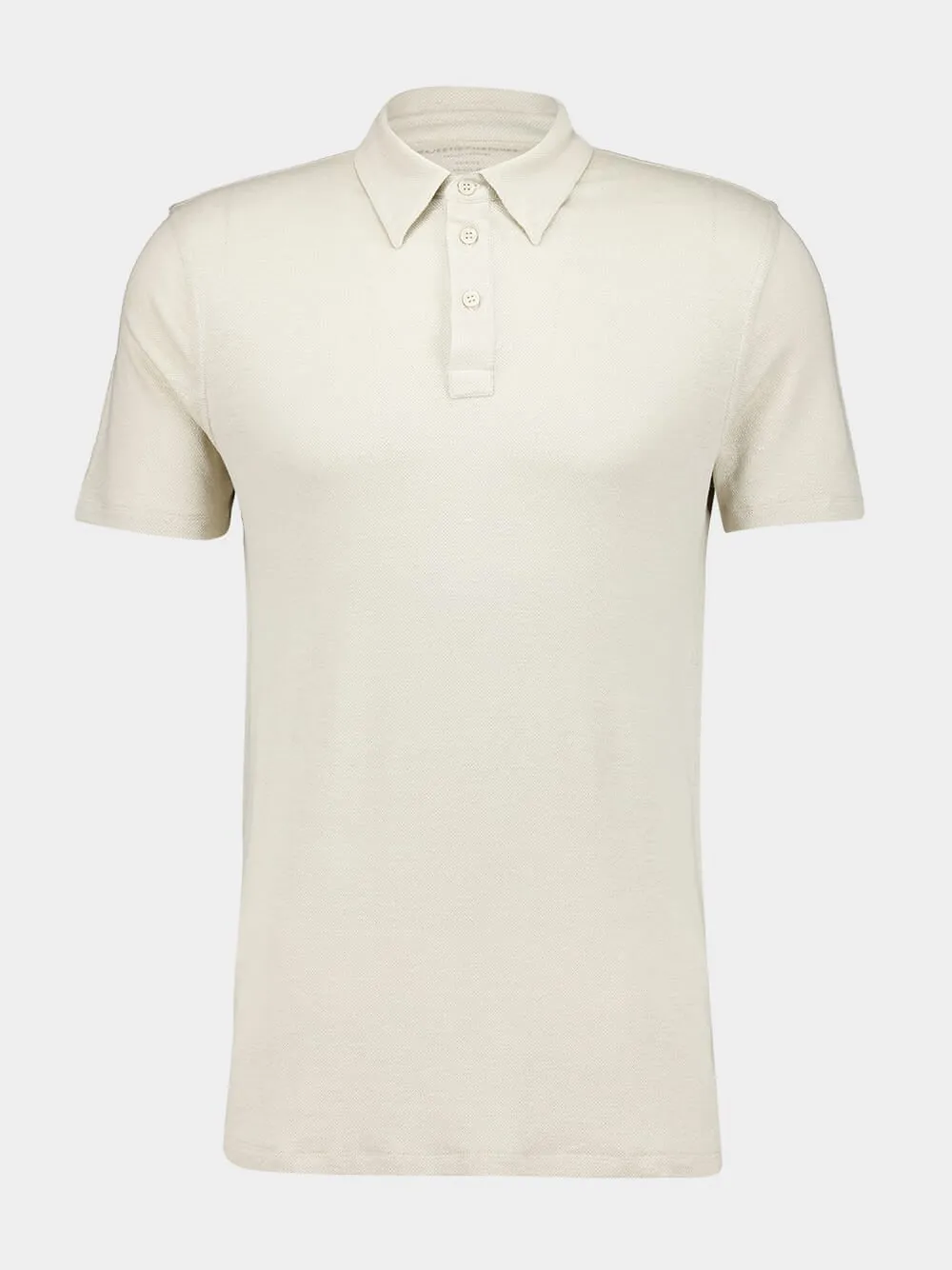 Pearl Linen Stretch Short-Sleeved Polo Shirt sold by Fashion Clinic