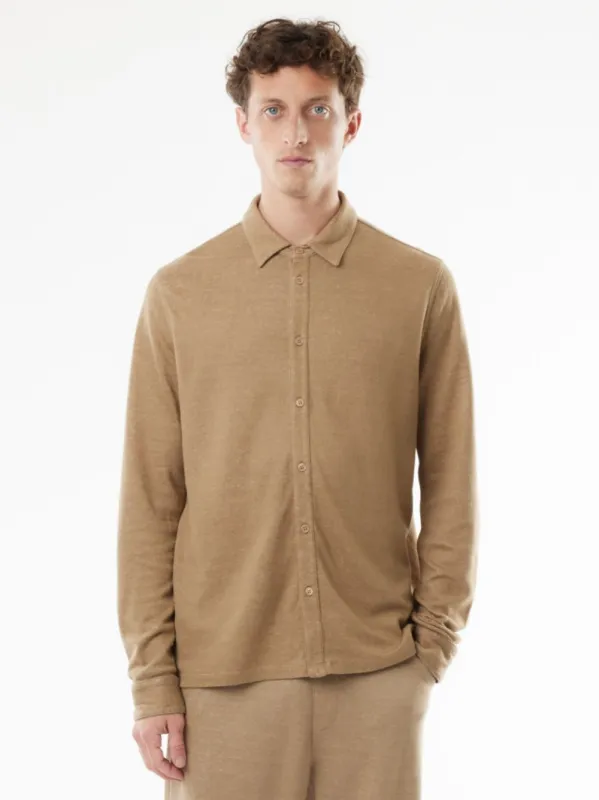 Desert Organic Cotton Linen Long-Sleeved Shirt sold by Fashion Clinic