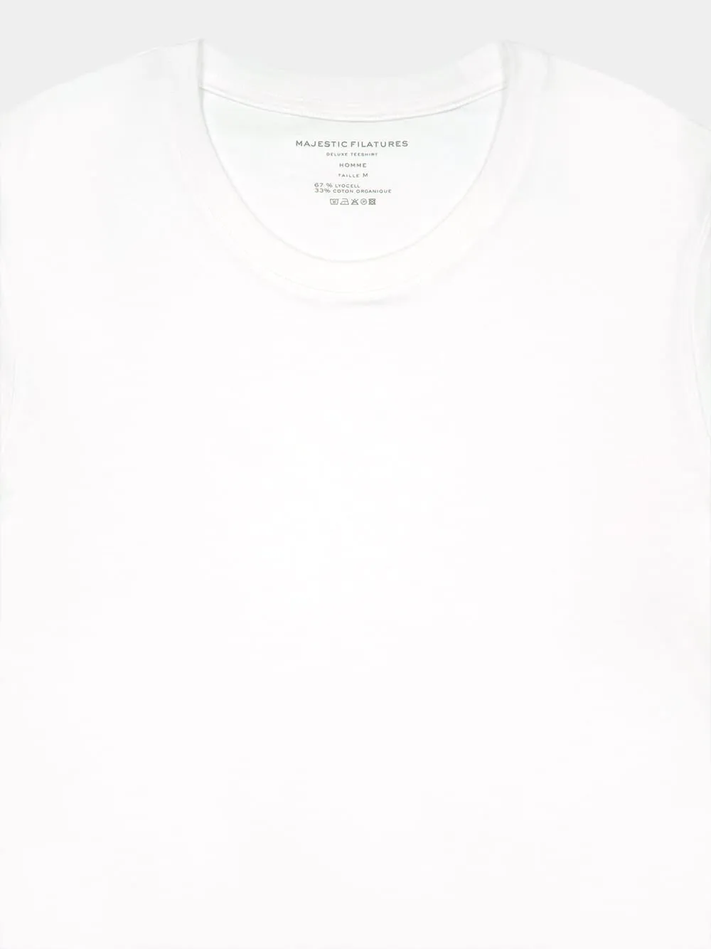 White Lyocell Organic Cotton Short-Sleeved T-Shirt sold by Fashion Clinic product image thumbnail 3