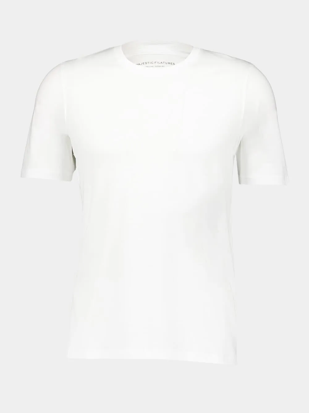 White Lyocell Organic Cotton Short-Sleeved T-Shirt sold by Fashion Clinic