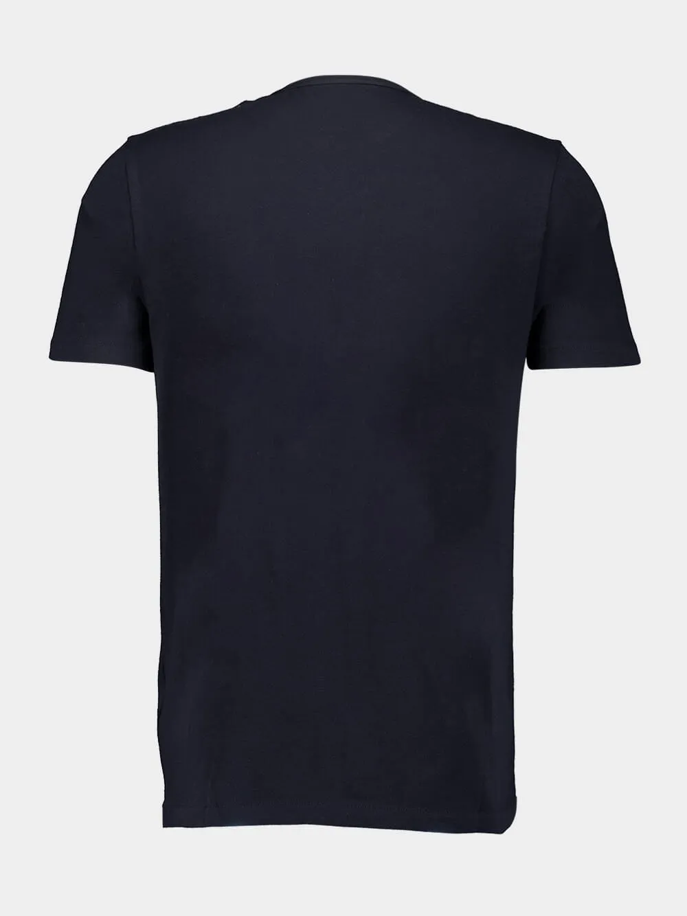 Navy Blue Organic Cotton Short-Sleeved T-Shirt sold by Fashion Clinic product image thumbnail 2