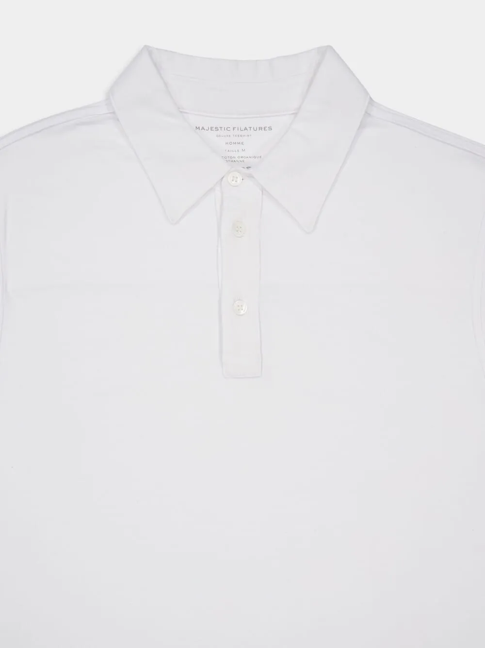 White Organic Cotton Short-Sleeved Polo sold by Fashion Clinic product image thumbnail 3
