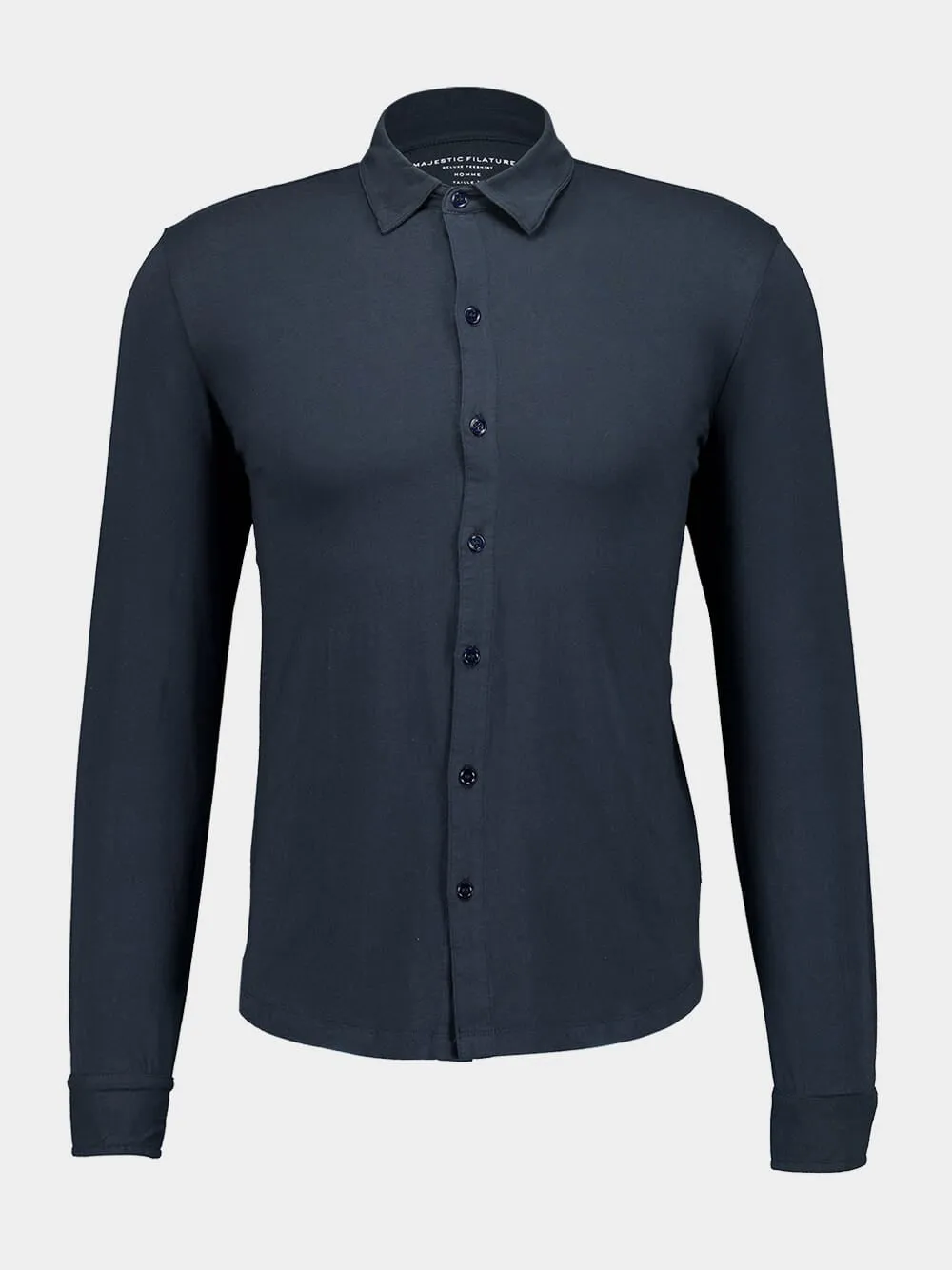 Navy Blue Organic Cotton Artisanal Dyeing Herman Shirt sold by Fashion Clinic product image thumbnail 2