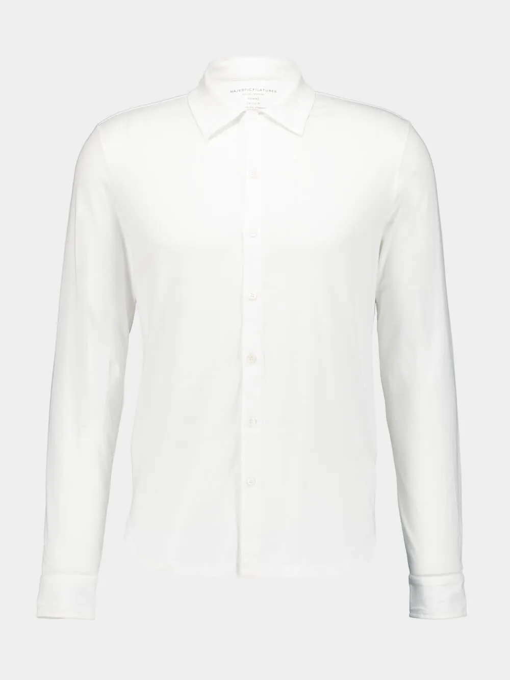 White Organic Cotton Artisanal Dyeing Herman Shirt sold by Fashion Clinic