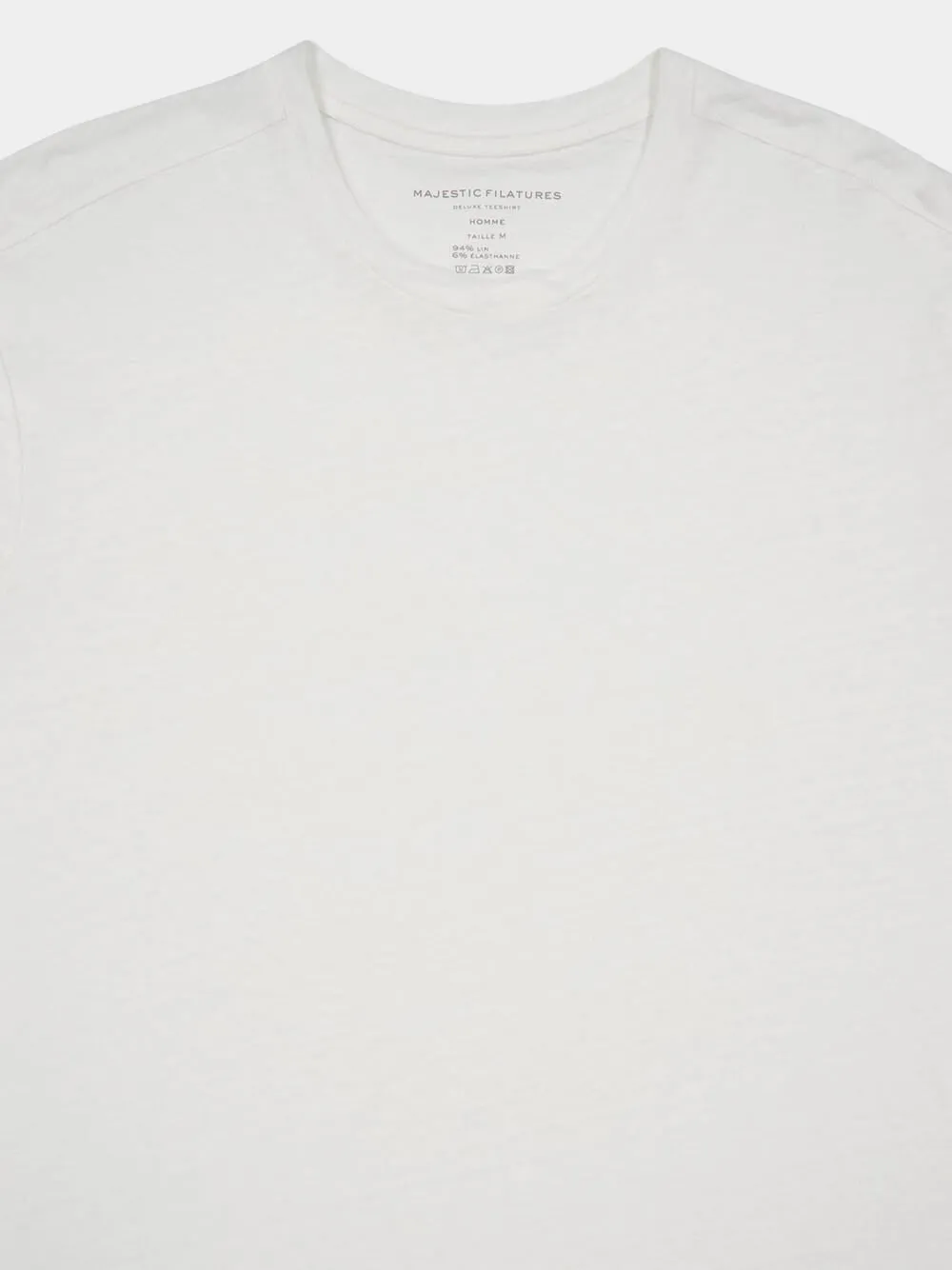 White Round Neck Short-Sleeved T-Shirt sold by Fashion Clinic product image thumbnail 3
