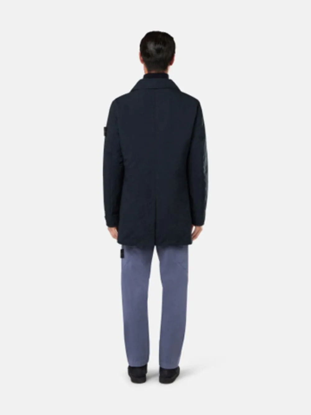 Blue Short Trench Coat with Anti-Drop sold by Fashion Clinic product image thumbnail 4