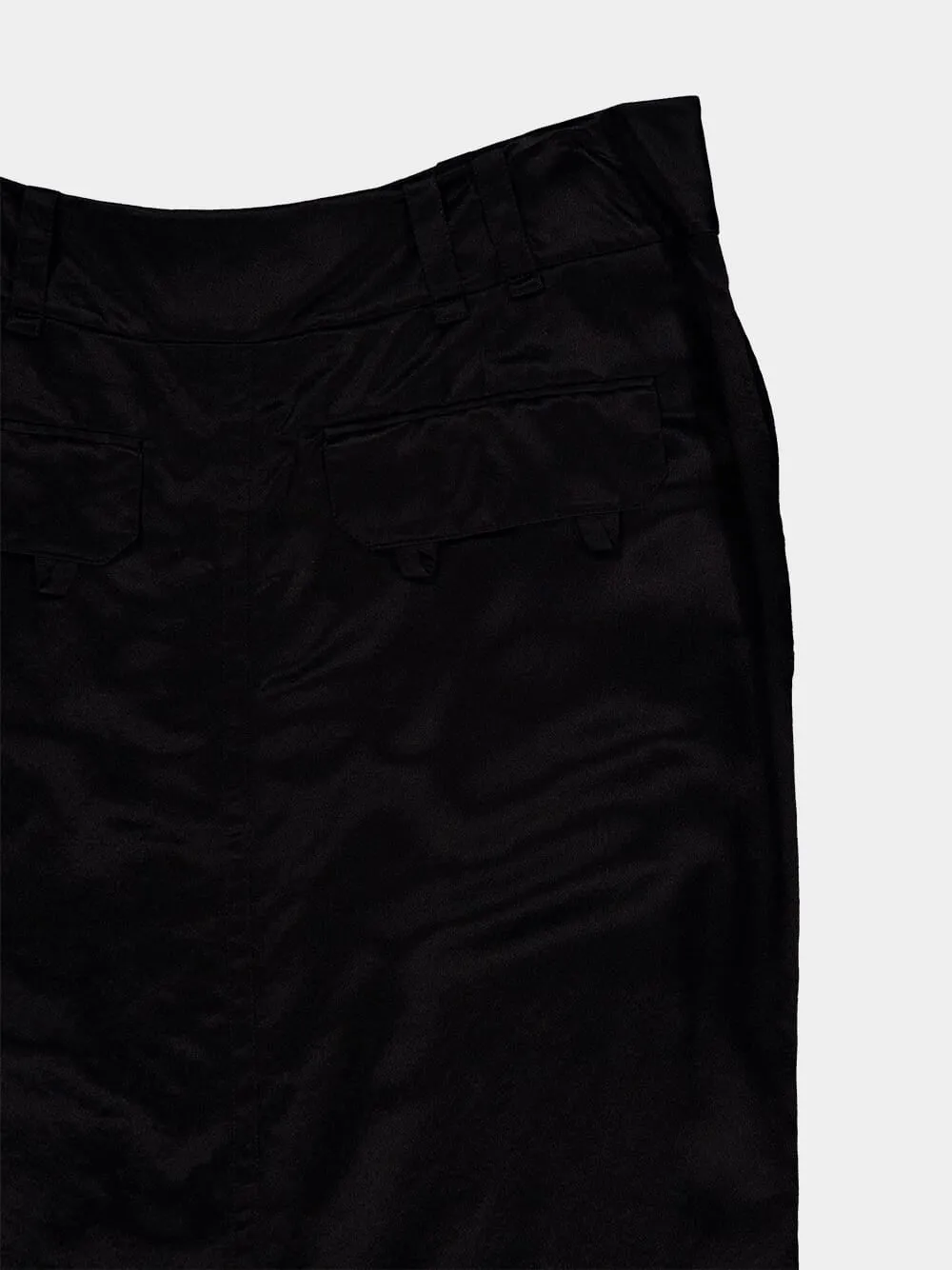 Black Silk Midi Skirt sold by Fashion Clinic product image thumbnail 4