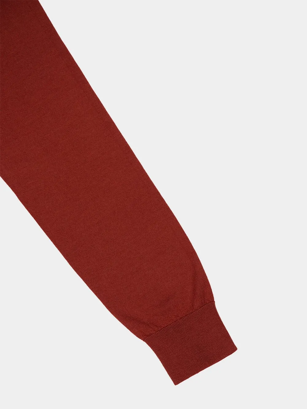 Merino Wool Silk Rust Button-Up Shirt sold by Fashion Clinic product image thumbnail 4