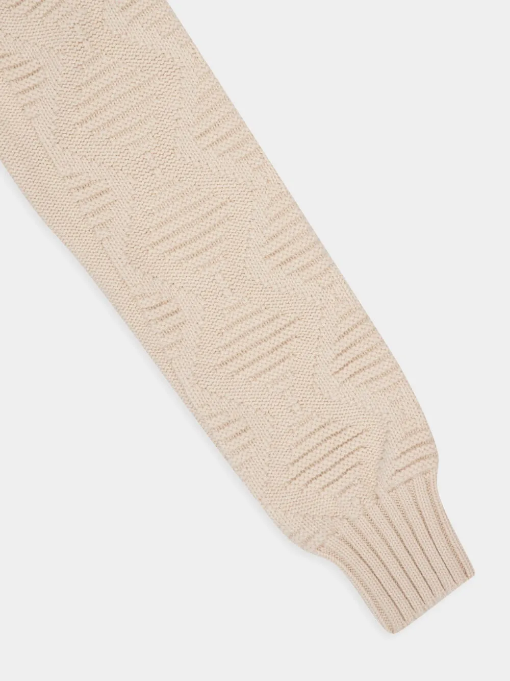 Cream Cashmere Long Sleeve V-Neck Polo sold by Fashion Clinic product image thumbnail 4