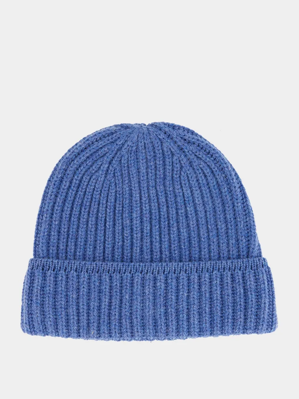 Light Blue Ribbed Cashmere Beanie sold by Fashion Clinic
