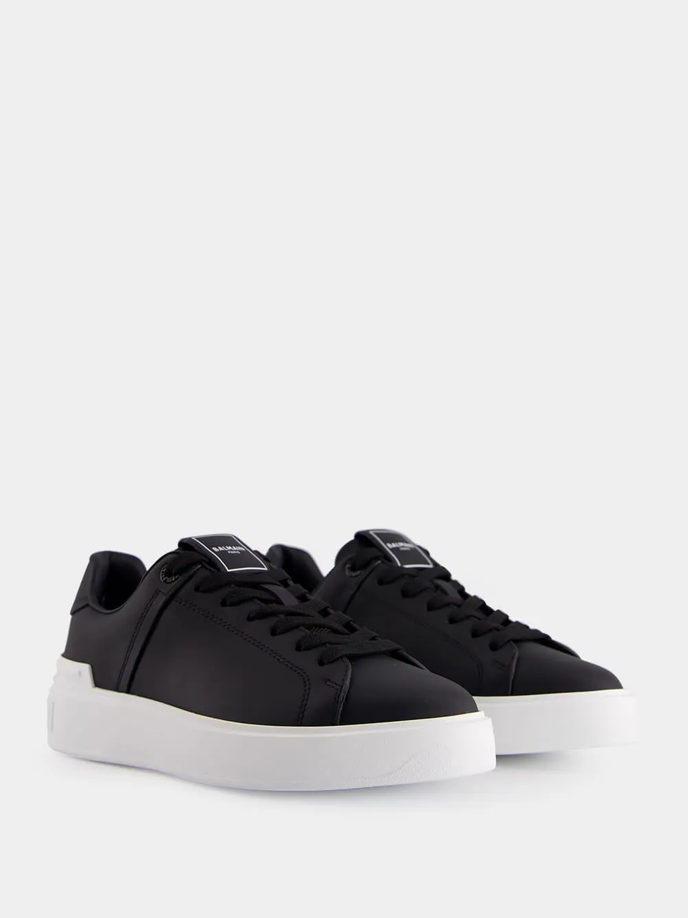 Black B-Court Calfskin Sneakers sold by Fashion Clinic product image thumbnail 3