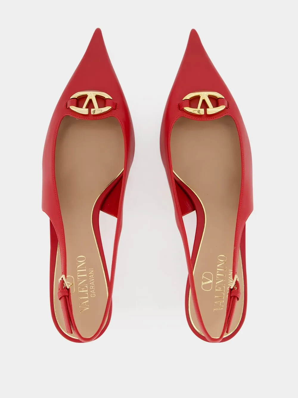 Red VLogo The Bold Edition Slingback Pumps sold by Fashion Clinic product image thumbnail 4
