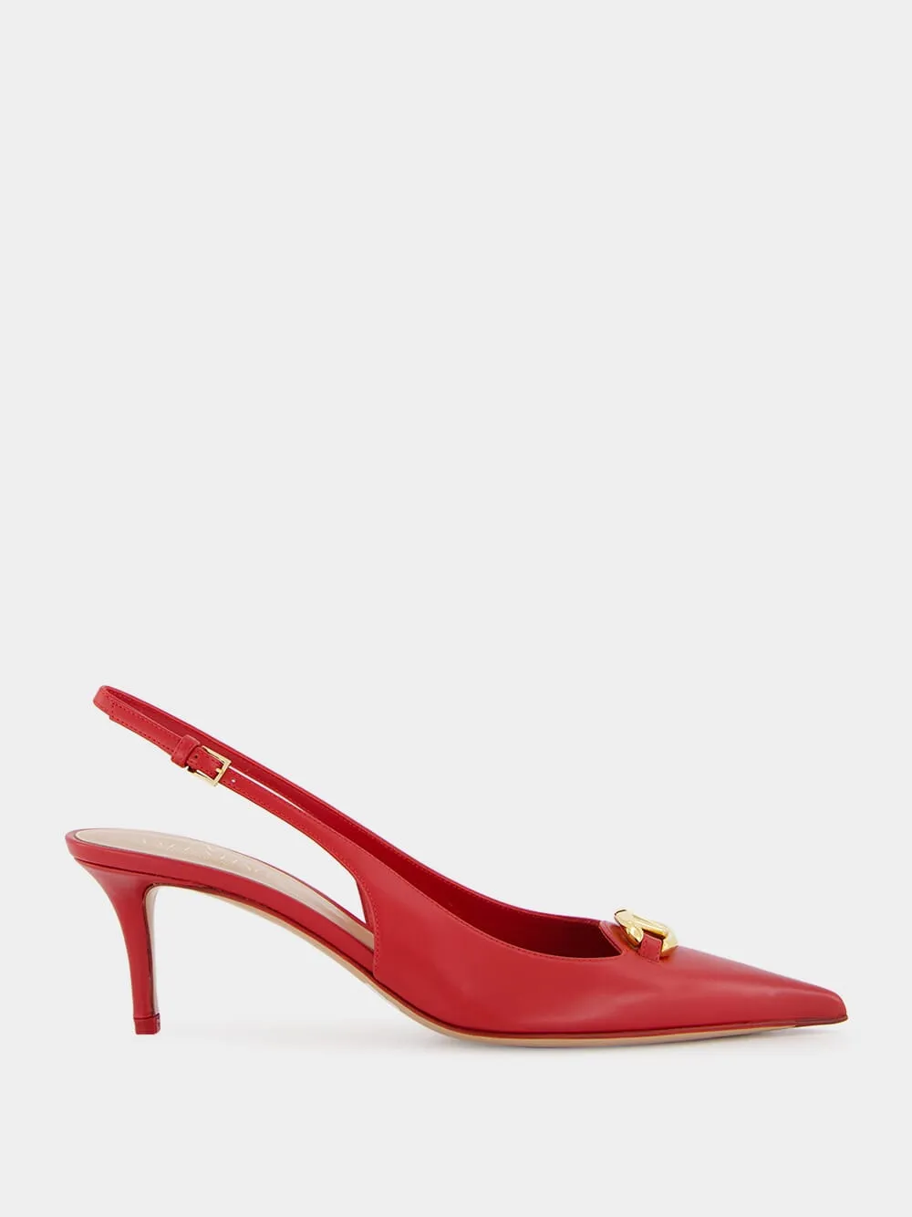 Red VLogo The Bold Edition Slingback Pumps sold by Fashion Clinic
