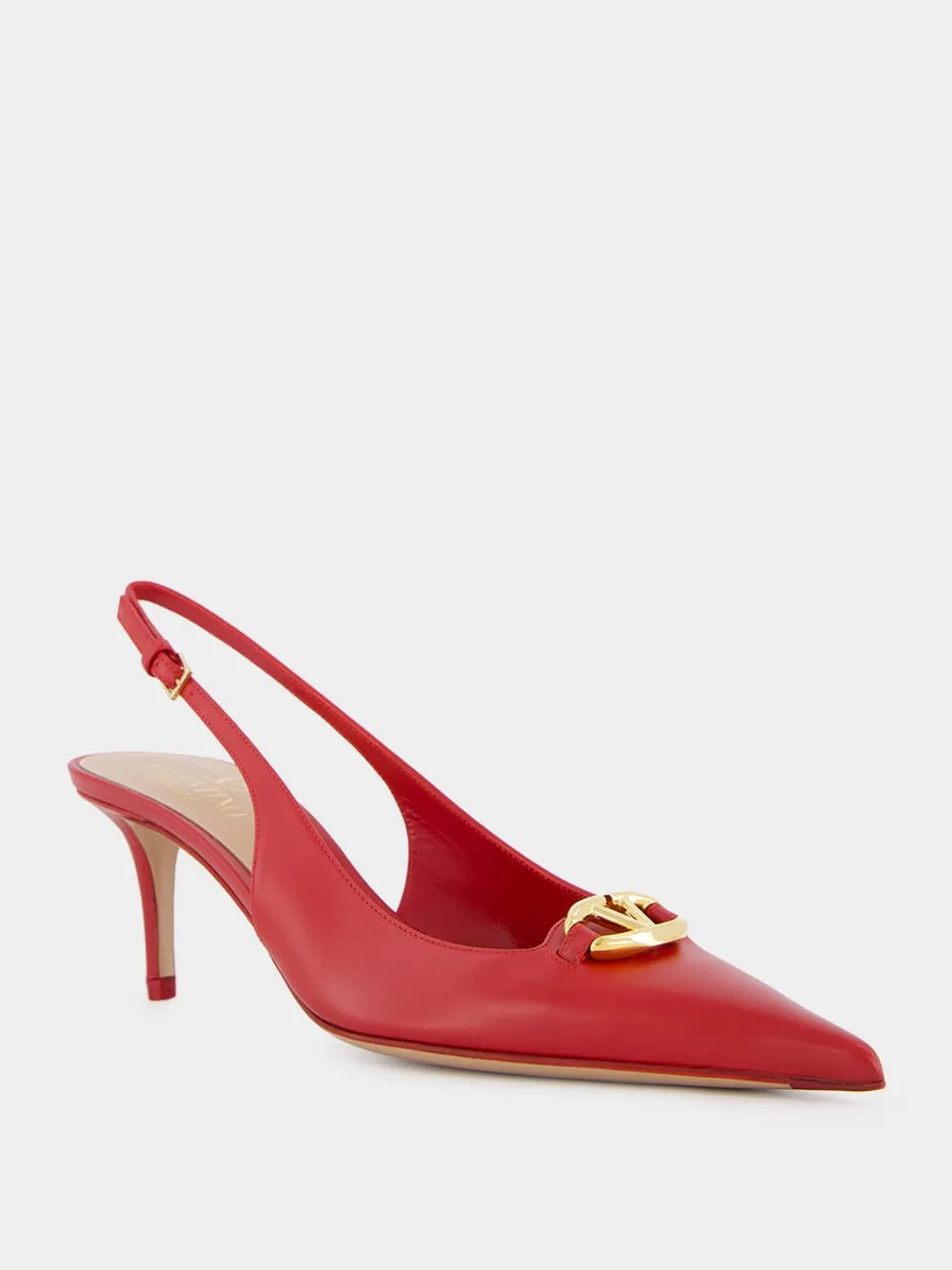 Red VLogo The Bold Edition Slingback Pumps sold by Fashion Clinic product image thumbnail 2