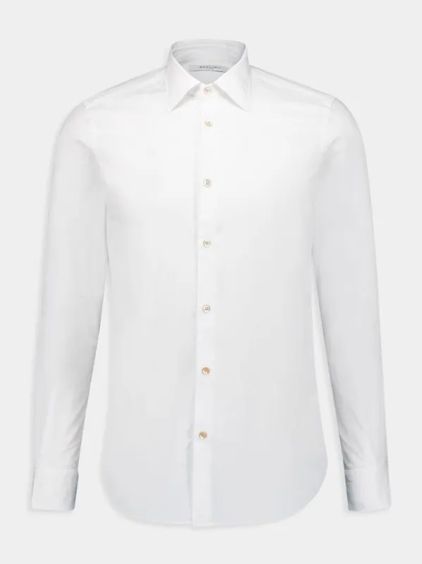 White Cotton Button-Up Shirt sold by Fashion Clinic
