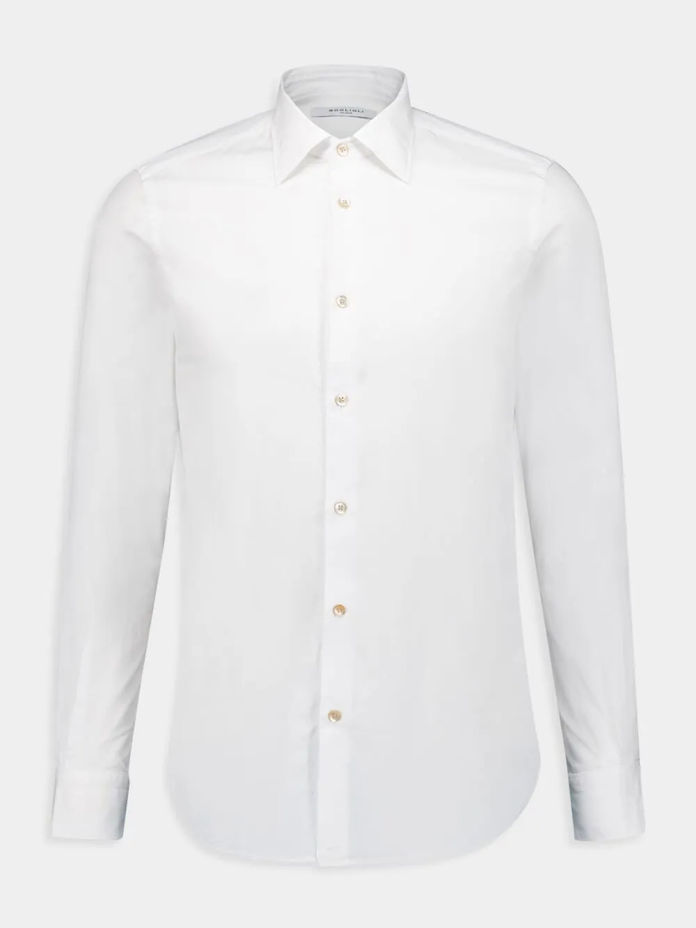White Cotton Button-Up Shirt sold by Fashion Clinic