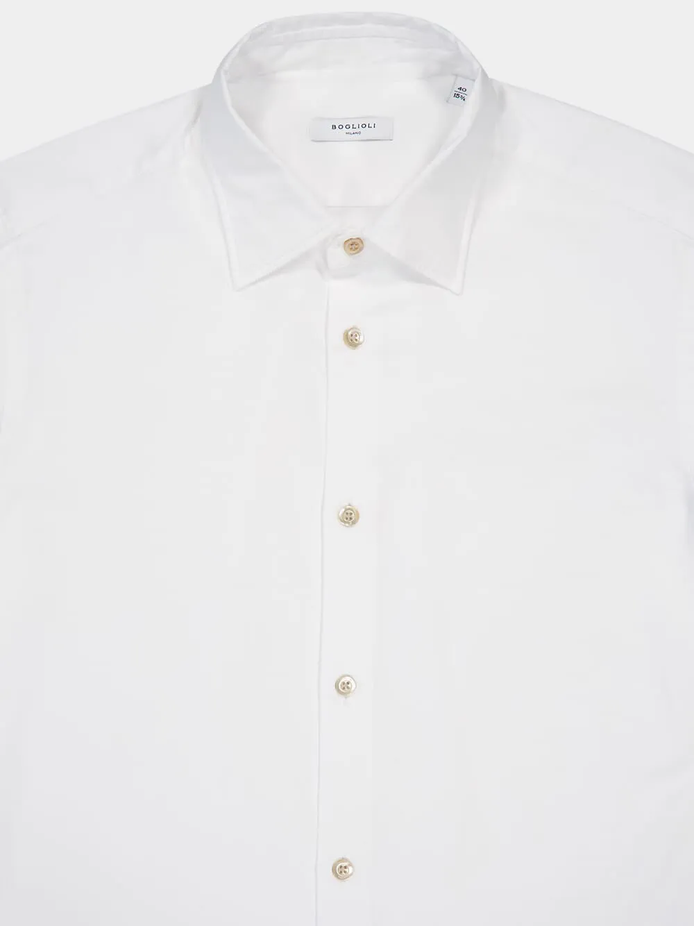 White Cotton Button-Up Shirt sold by Fashion Clinic product image thumbnail 3