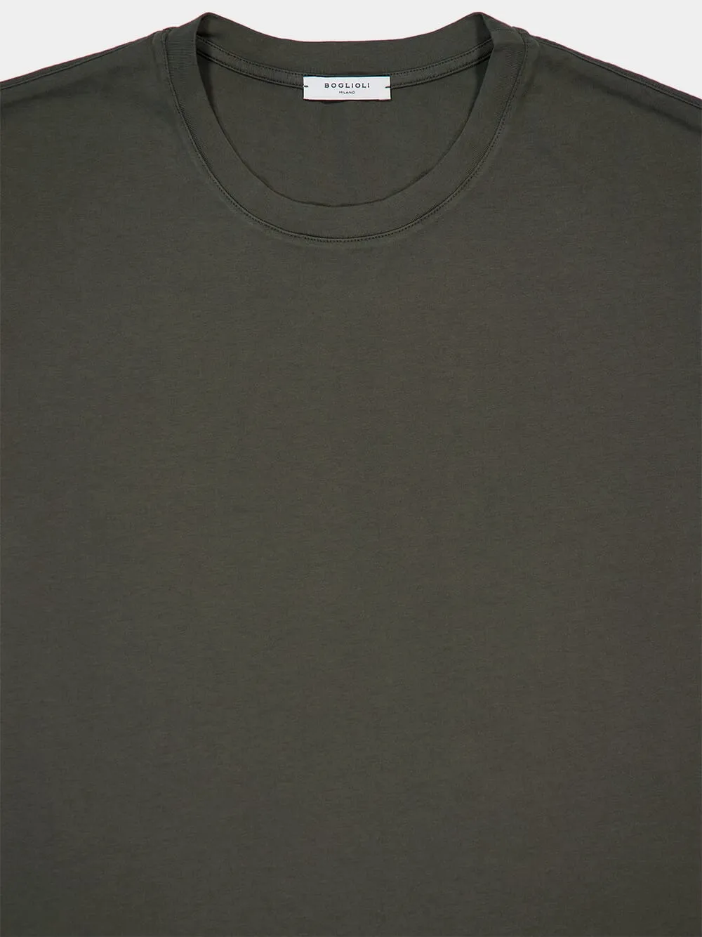 Green Cotton Crew Neck T-Shirt sold by Fashion Clinic product image thumbnail 3