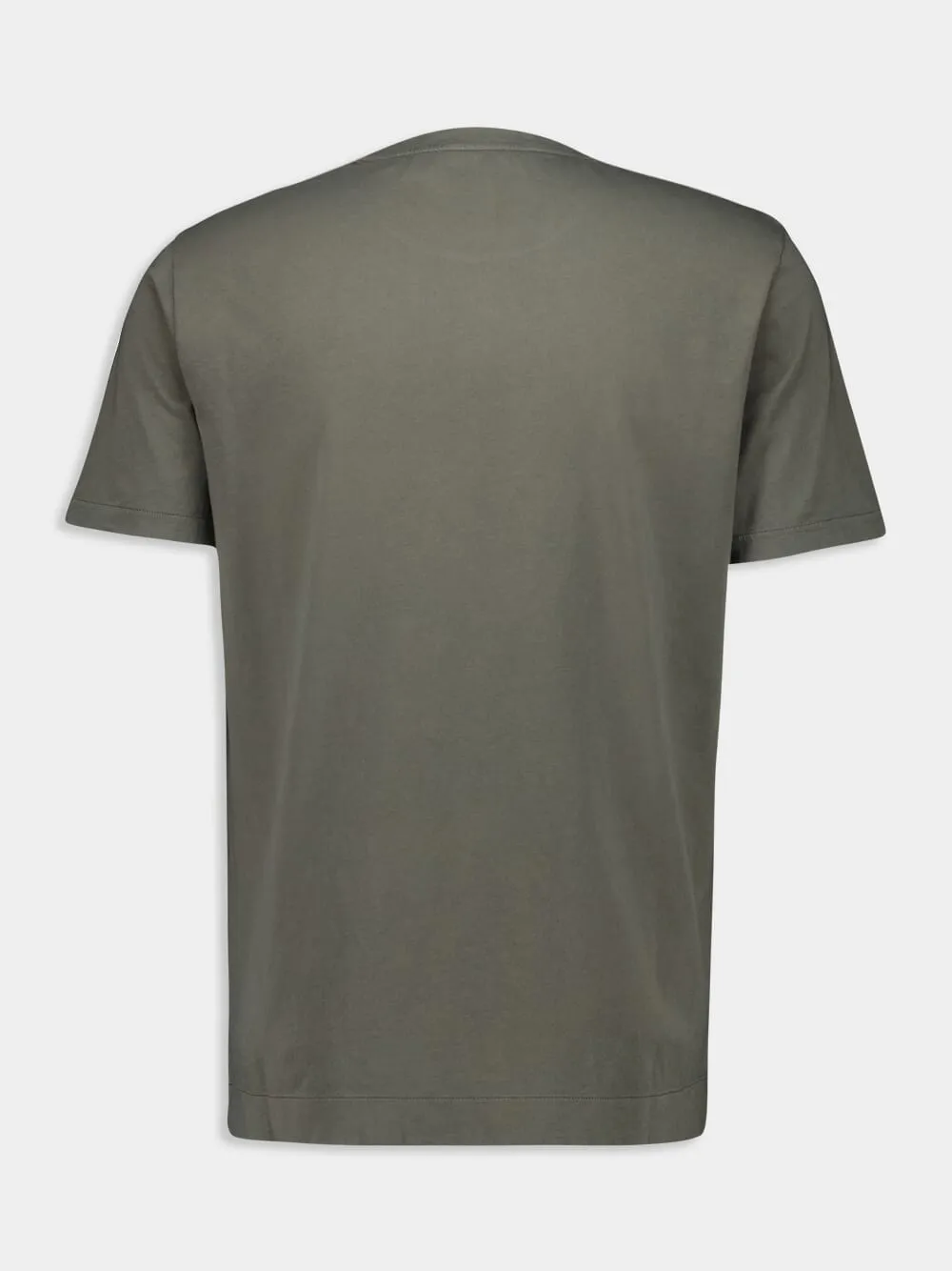 Green Cotton Crew Neck T-Shirt sold by Fashion Clinic product image thumbnail 2