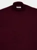 Burgundy Virgin Wool Turtleneck Sweater sold by Fashion Clinic