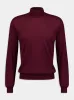 Burgundy Virgin Wool Turtleneck Sweater sold by Fashion Clinic