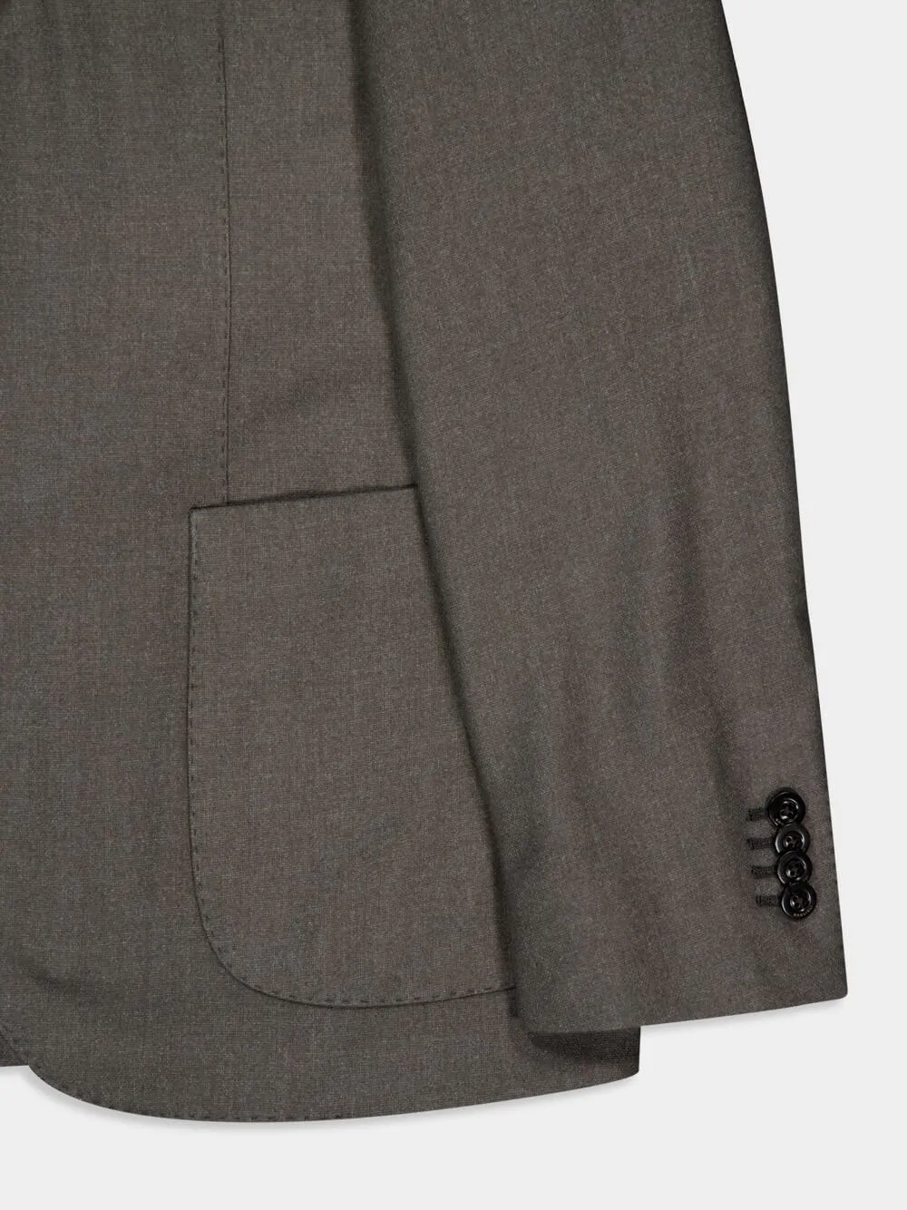 Grey Single-Breasted Cashmere Blazer sold by Fashion Clinic product image thumbnail 4
