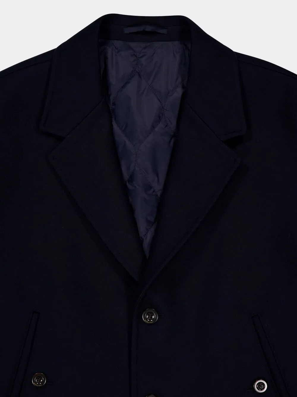 Dark Blue Virgin Wool Jacket sold by Fashion Clinic product image thumbnail 3