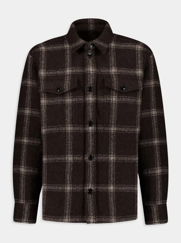 Dark Coffee Overshirt sold by Fashion Clinic