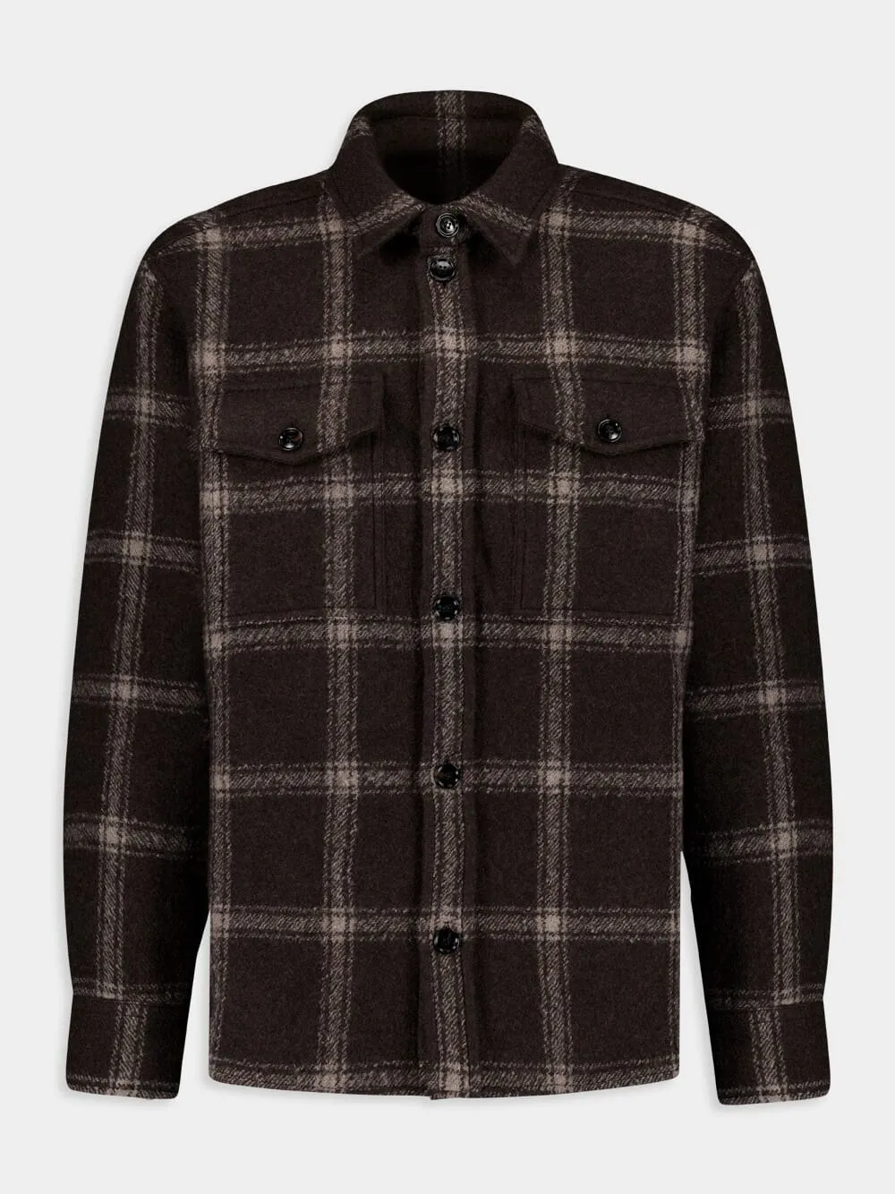 Dark Coffee Overshirt sold by Fashion Clinic