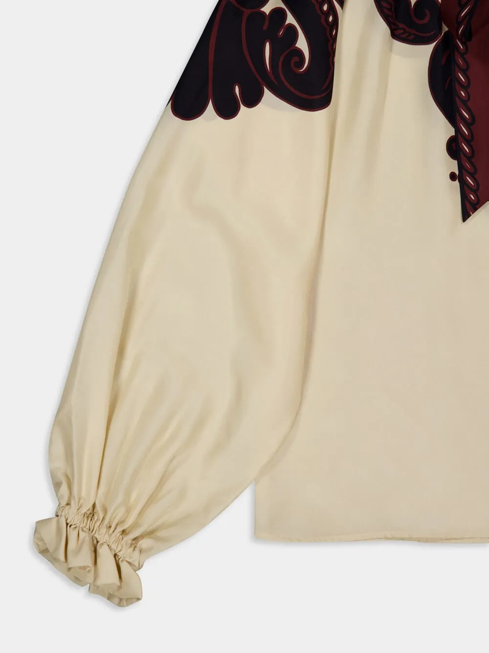 Corsini Placée Cream Silk Voile Cerere Blouse sold by Fashion Clinic product image thumbnail 4