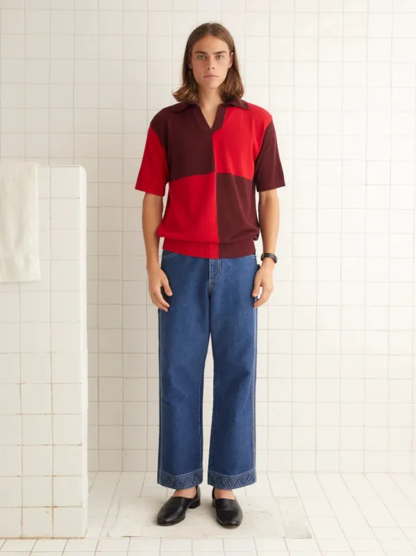 Checker Cotton Polo sold by Fashion Clinic