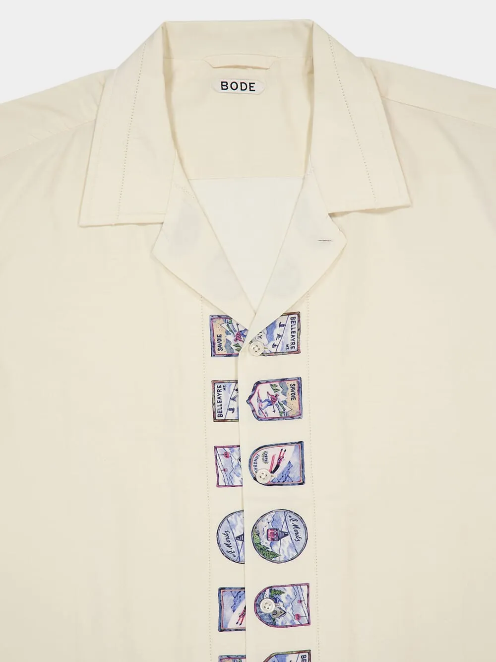 Ecru Ski Season Short Sleeve Shirt sold by Fashion Clinic product image thumbnail 5