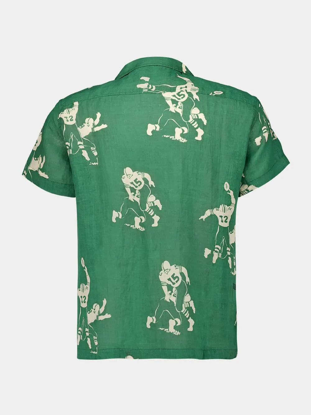 Green Football Silhouette Short Sleeve Shirt sold by Fashion Clinic product image thumbnail 3