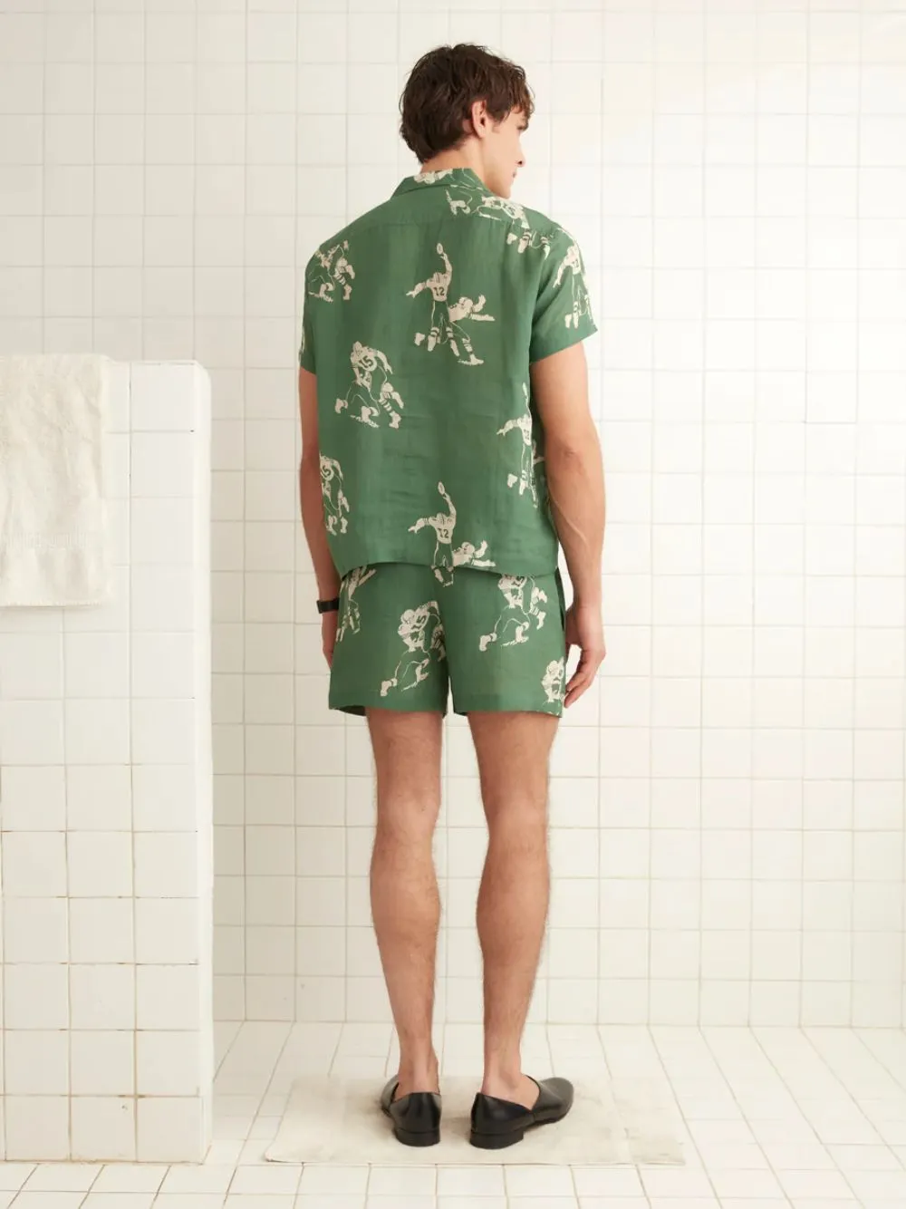 Green Football Silhouette Short Sleeve Shirt sold by Fashion Clinic product image thumbnail 4