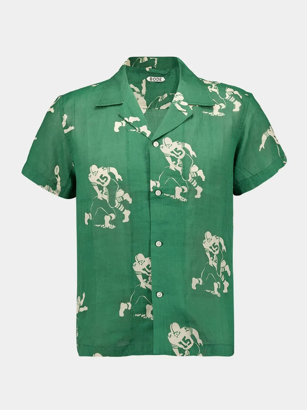 Green Football Silhouette Short Sleeve Shirt sold by Fashion Clinic