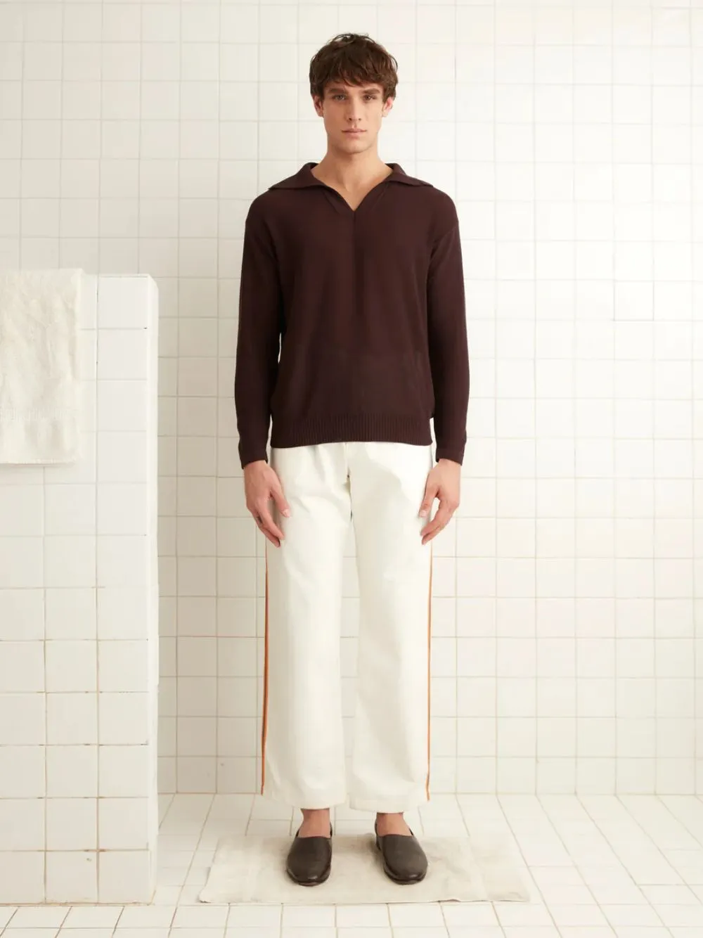 White Baseball Pajama Pants sold by Fashion Clinic product image thumbnail 2