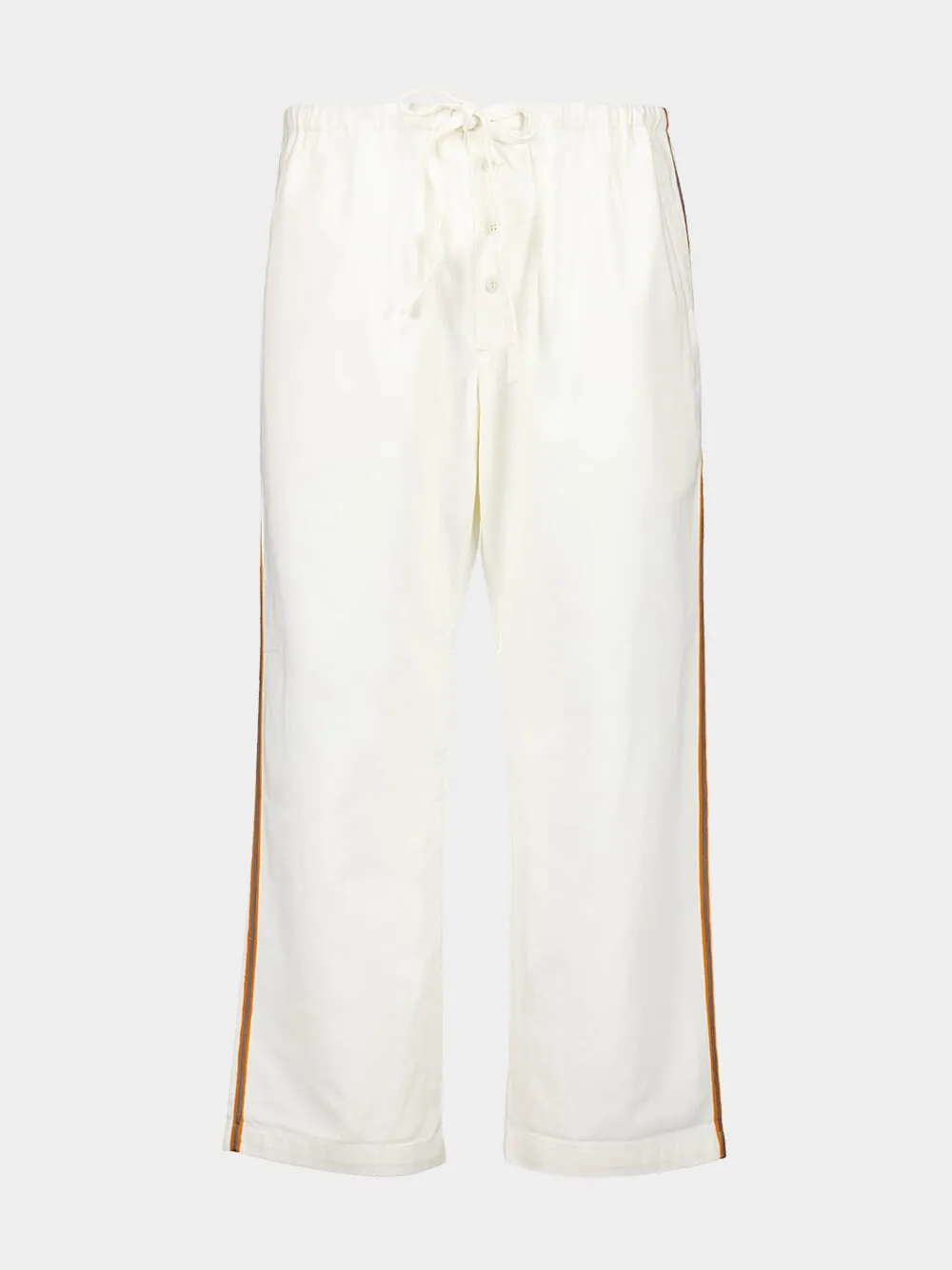 White Baseball Pajama Pants sold by Fashion Clinic