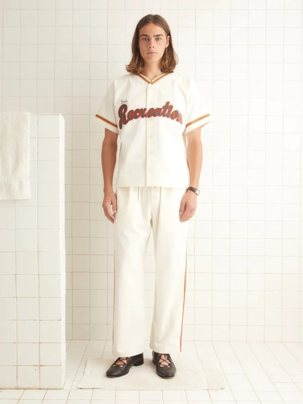 White Baseball Shirt sold by Fashion Clinic product image thumbnail 3