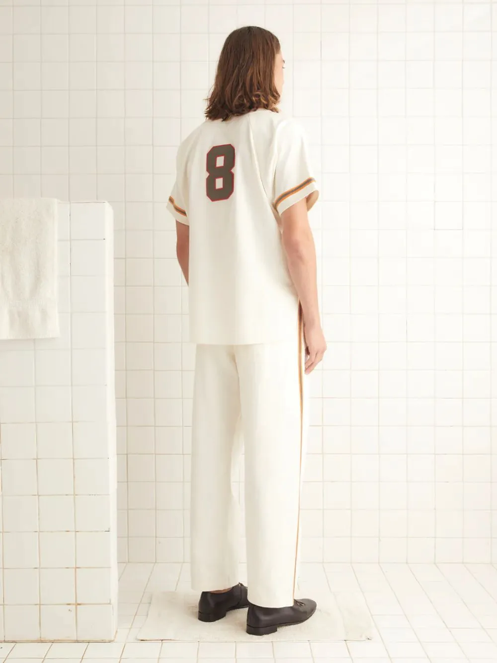 White Baseball Shirt sold by Fashion Clinic product image thumbnail 4