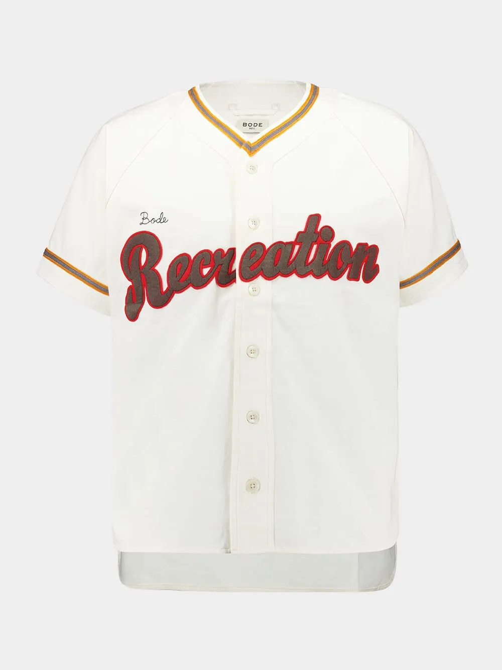White Baseball Shirt sold by Fashion Clinic product image thumbnail 2