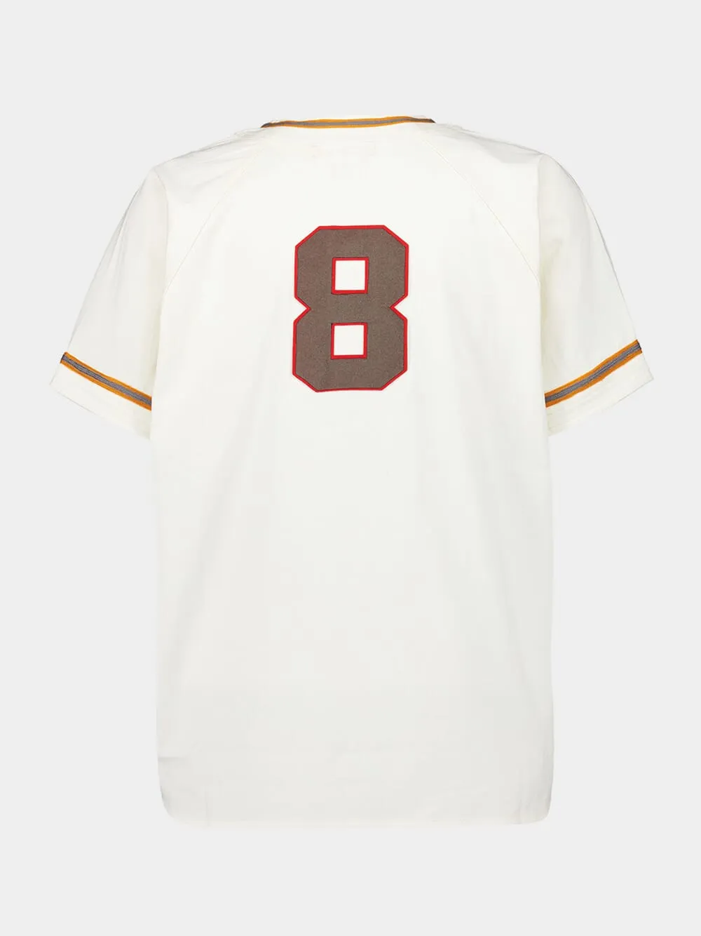 White Baseball Shirt sold by Fashion Clinic product image thumbnail 5
