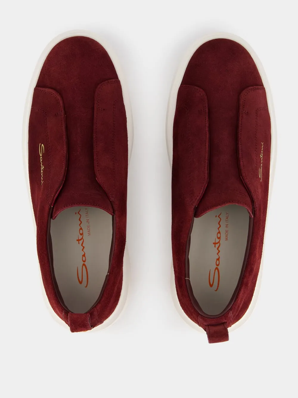 Bordeaux Suede Slip-On Sneakers sold by Fashion Clinic product image thumbnail 4