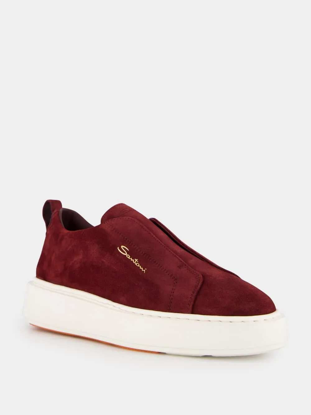 Bordeaux Suede Slip-On Sneakers sold by Fashion Clinic product image thumbnail 2