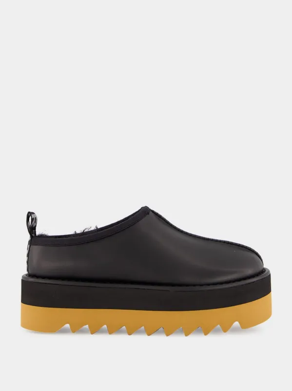 Black Sneak-Elyse Platform Slippers made by Stella McCartney