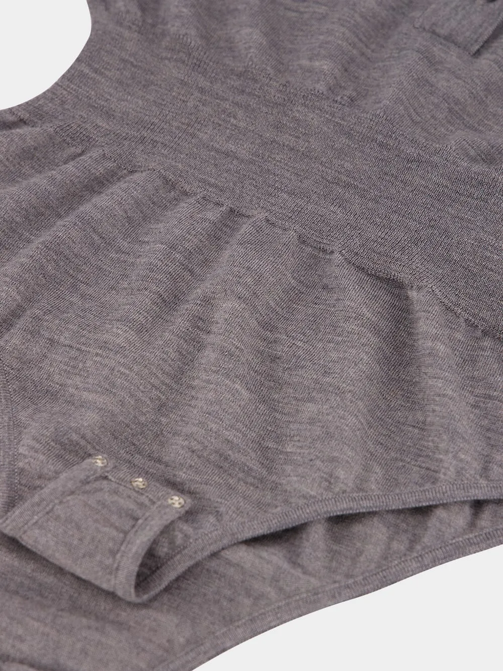 Grey Long-Sleeve Bodysuit sold by Fashion Clinic product image thumbnail 4