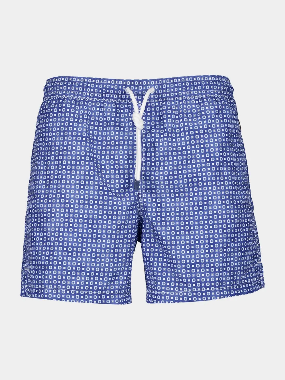 Blue Printed Swim Shorts sold by Fashion Clinic