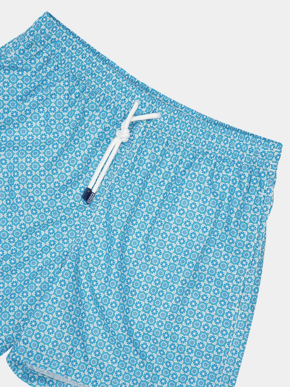 Blue Madeira Chess Pattern Swim Trunk sold by Fashion Clinic product image thumbnail 3