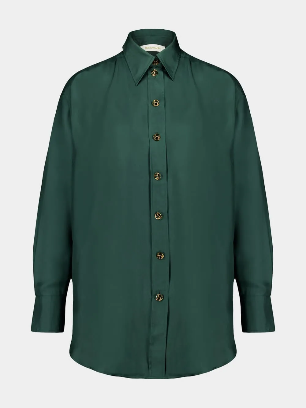 Pine Pavilion Silk Relaxed Shirt sold by Fashion Clinic