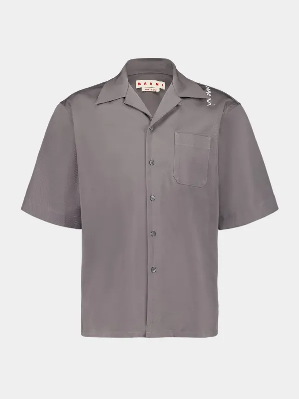 Antique Silver Button-Up Shirt sold by Fashion Clinic